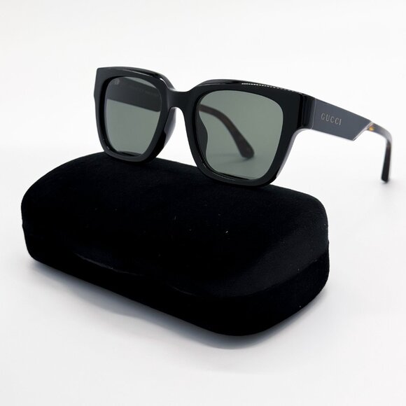 NEW GUCCI GG1670SK 001 UNISEX BLACK HAVANA GREY SUNGLASSES GUCCI - Picture 2 of 13